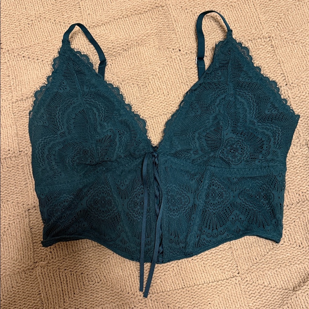 Garage Teal Lace Bralette